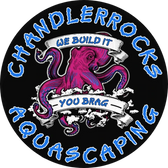 ChandlerRocks Aquascaping badge logo, we build it you brag