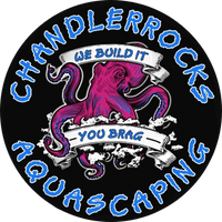 ChandlerRocks Aquascaping badge logo, we build it you brag