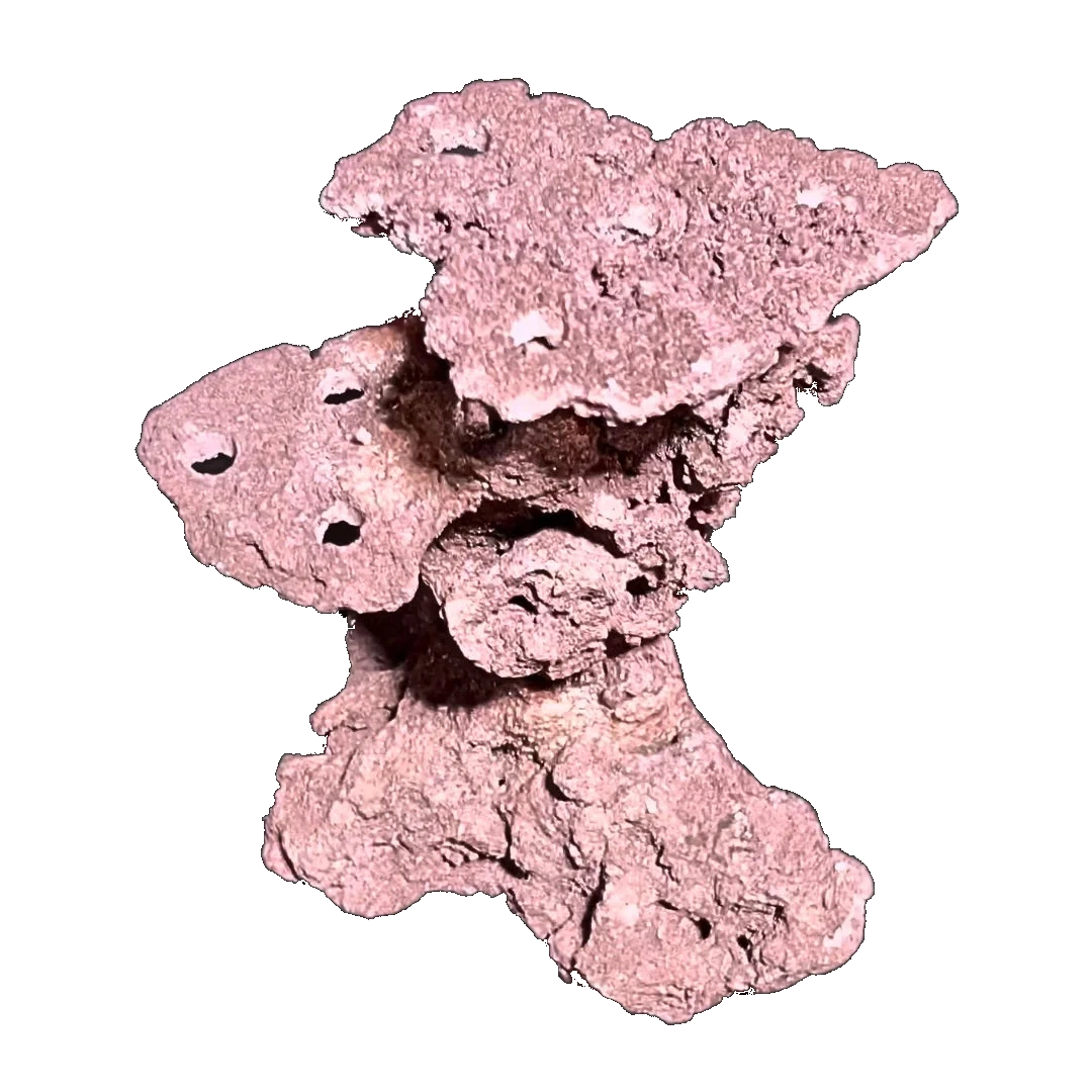 ChandlerRocks coralline frag tower with drilled plug holes